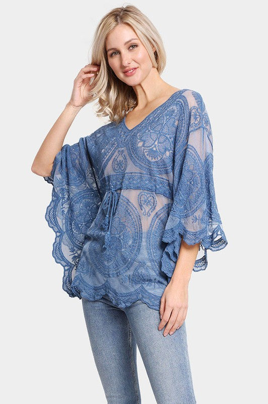 Ophelia Floral Lace Coverup