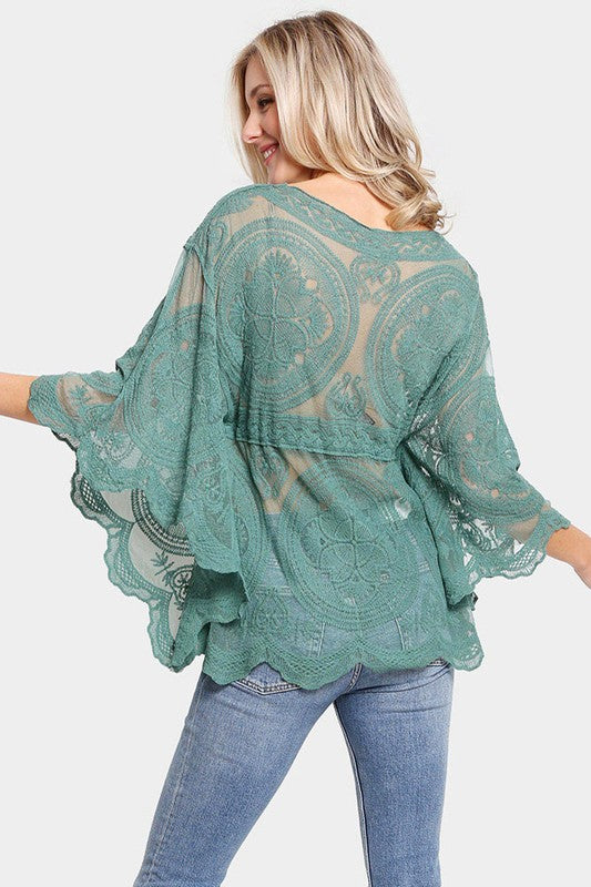 Ophelia Floral Lace Coverup