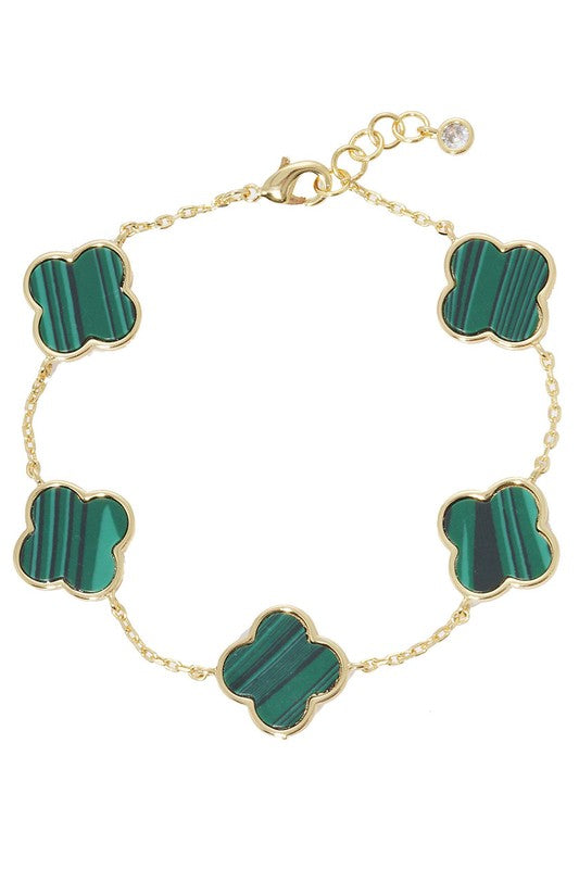 Carson Quatrefoil Charm Bracelet