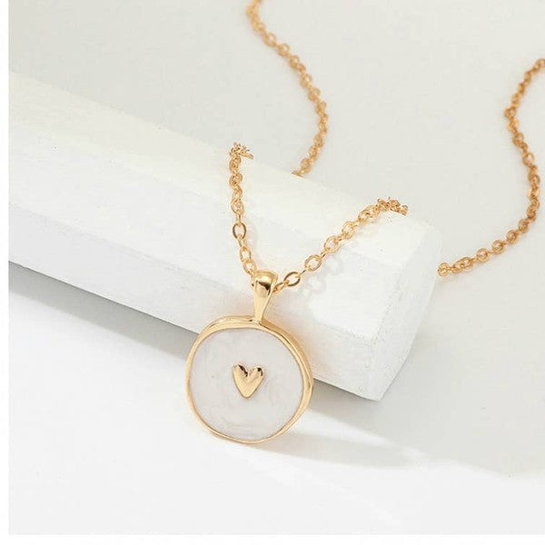 Landry Gold Heart Enamel Necklace