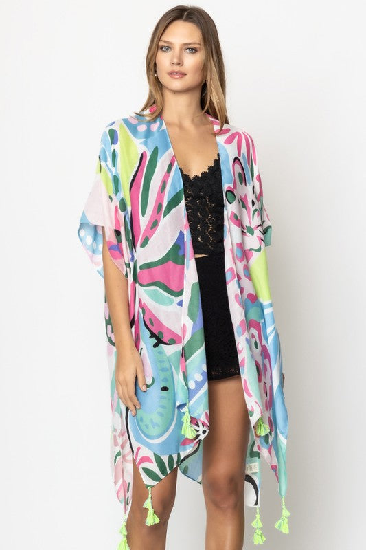 Talley Tropical Print Kimono