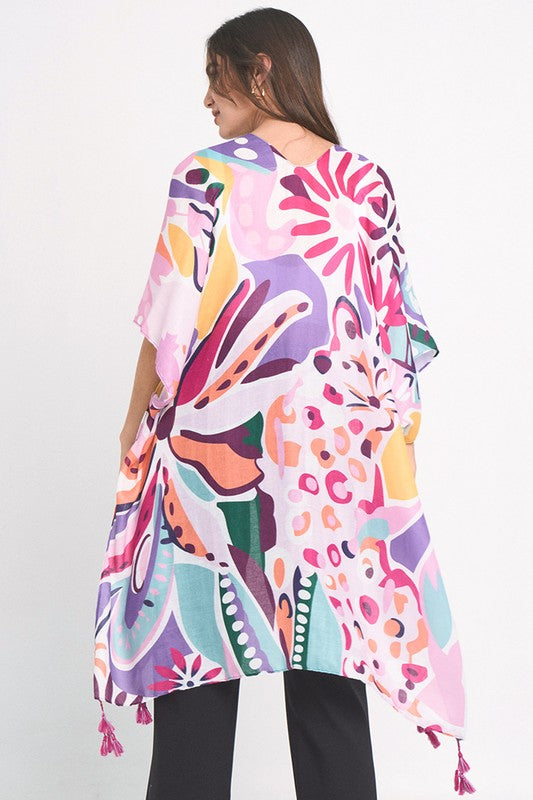 Talley Tropical Print Kimono