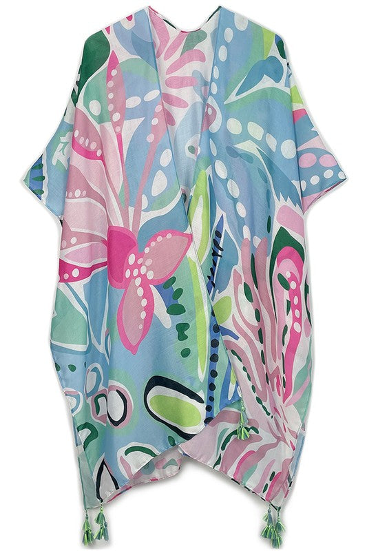 Talley Tropical Print Kimono