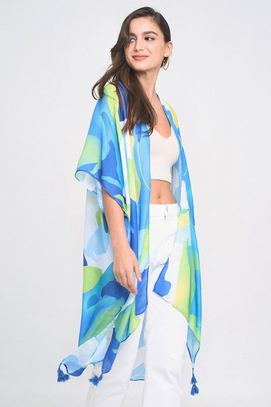 Alex Abstract Print Kimono
