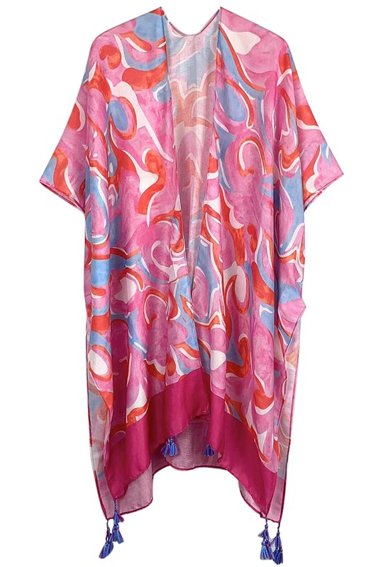 Savannah Swirl Print Kimono