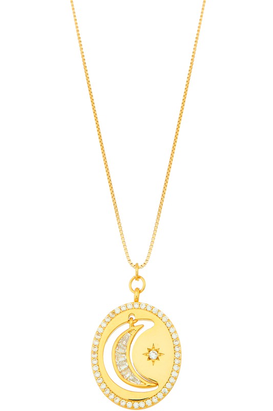 Maya Moon &amp; Star Pendant Necklace